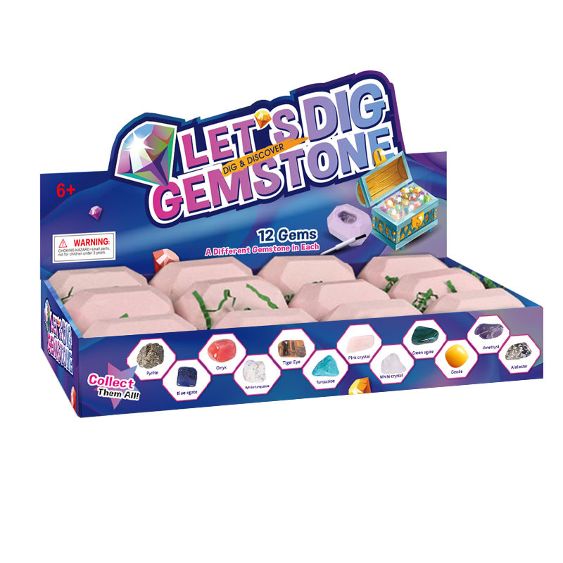 2 set di strumenti di scavo archeologico per bambini, giocattolo di scavo per bambini, k di attrezzi per bambini, pietra preziosa educativa, motore fine  15